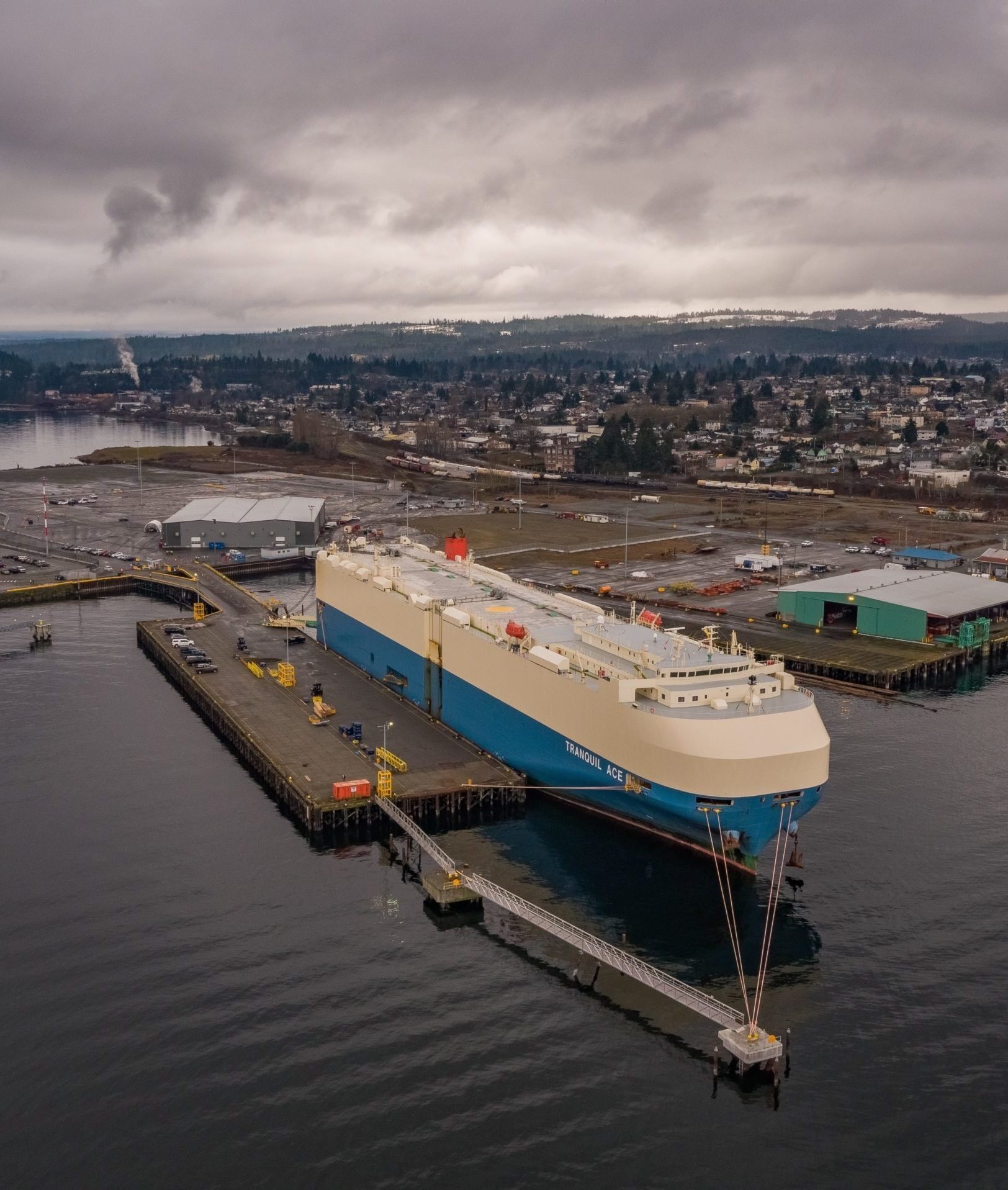 Auto carrier at the Port of Nanaimo
