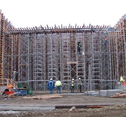 Formwork design on an industrial site