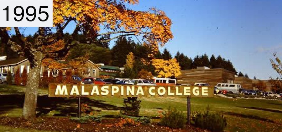 Malaspina College sign, 1995